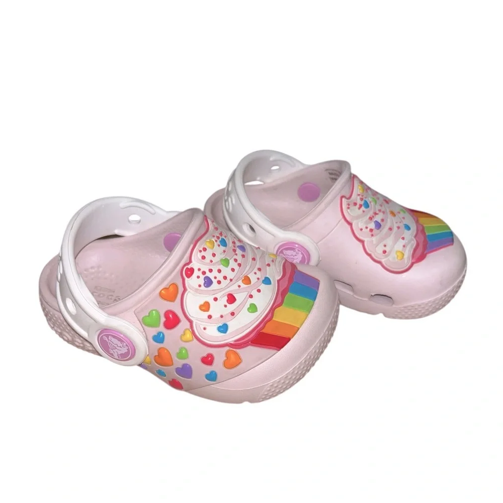 Baby Girl Colorful Cupcake Crocs